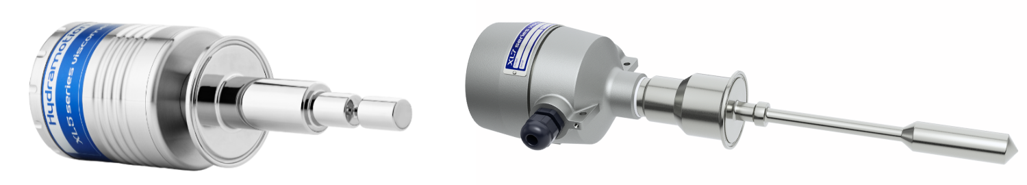 XL5 and XL7 inline viscometers side profile as options for battery slurry integration